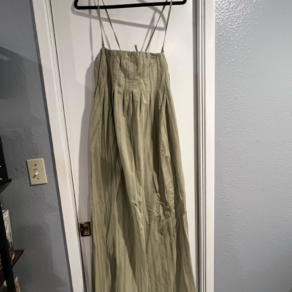 Free People All For Sun Olive Green Maxi Dress
